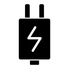 Vector Charger Glyph Icon Design