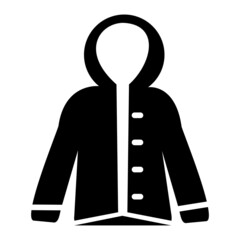 Vector Rain Coat Glyph Icon Design