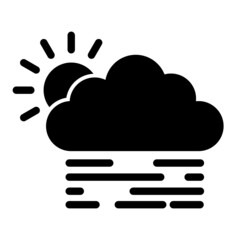 Vector Fog Glyph Icon Design