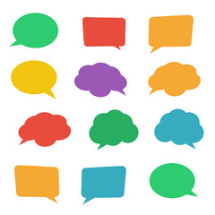 Speech bubbles isolated. Cloud bubble speech for communication