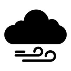 Vector Windy Glyph Icon Design