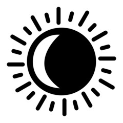 Vector Lunar Eclipse Glyph Icon Design