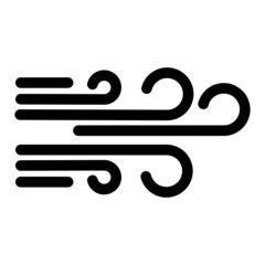 Vector Wind Glyph Icon Design