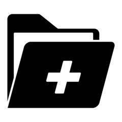 Vector Medical Folder Glyph Icon Design