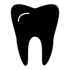 Vector Tooth Glyph Icon Design