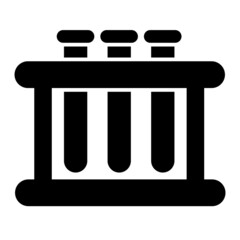 Vector Test Tubes Glyph Icon Design