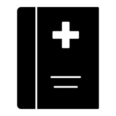 Vector Medical Book Glyph Icon Design