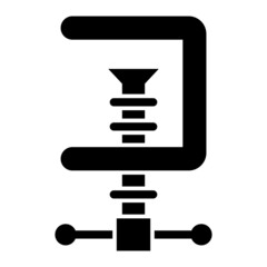 Vector Vise Glyph Icon Design
