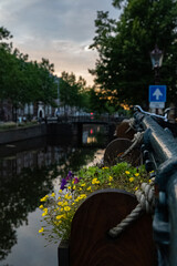 Obraz premium Amsterdam Sunset Canal