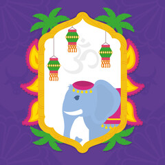 Indian elephant illustration