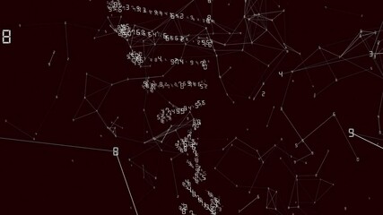 DNA code with numbers and Plexus Background Loop - Powered by Adobe