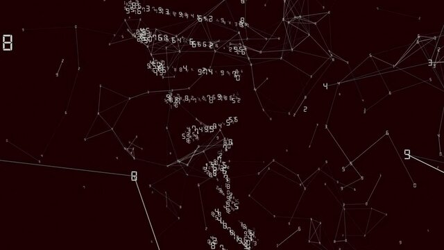 DNA code with numbers and Plexus Background Loop