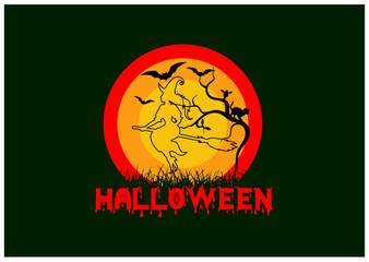 Happy Halloween Logo and Icon Design Template 5
