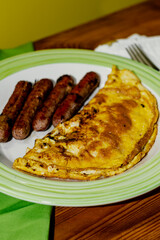Breakfast Sausage Cheese Omelette