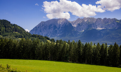 Fototapeta na wymiar Amazing scenery and typical landscape in Austria - Tauplitz - travel photography