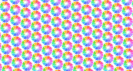 Repetitive abstract geometric rainbow pattern-10aa7a