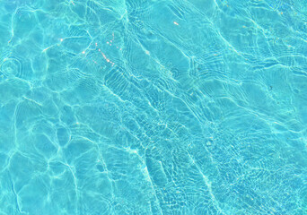 Clear blue water in the pool. Texture