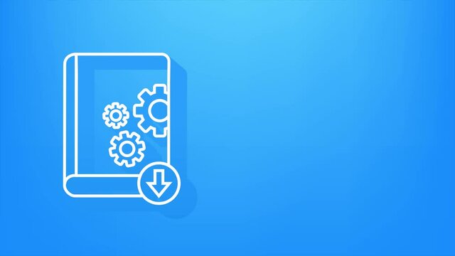 Download User manual book in flat style. Motion graphics.