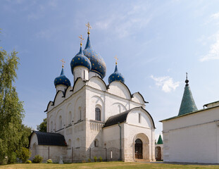 Fototapeta na wymiar Suzdal Kremlin. Virgin Nativity Cathedral in Suzdal. Suzdal, Russia