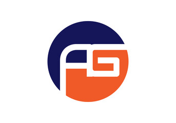 Fototapeta premium this is a creative latter AG iconic logo symbol 
