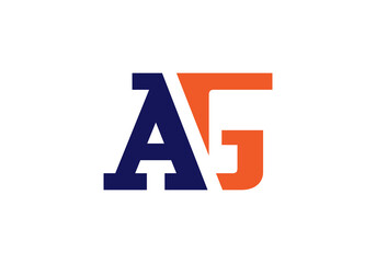 Fototapeta premium this is a creative latter AG iconic logo symbol 