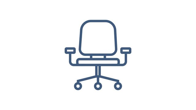 Office icon. Web icon set. Office, great design for any purposes. Motion graphics.