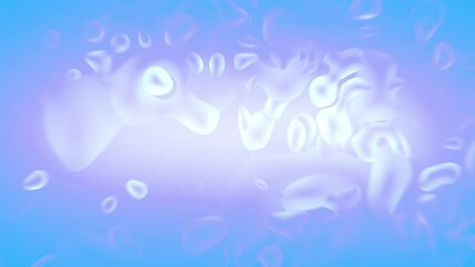 Glowing Organic Cells Purple Loop Biochemistry R Animation Background
