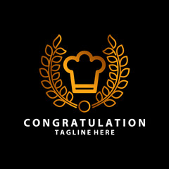 Chef's hat logo vector