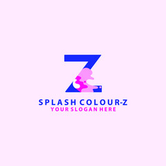 Letter Z splash initial logo