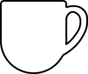 Cup icon, minimal flat design style. Coffee mug vector illustration
