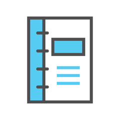 school notebook vector illustration on white background