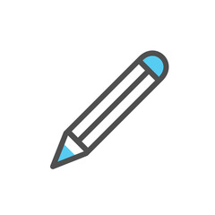 school pencil vector illustration on white background