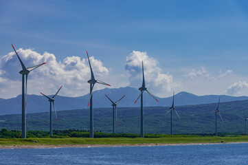 北海道沿岸部の風力発電