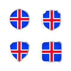 Iceland Country Badge and Label Collection