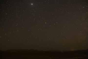 Fototapeta premium Perseid meteors in the summer in 2021