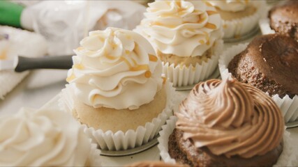 cupcakes with cream