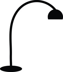 Study lamp or reading lamp icon logo vector with light and no light