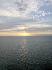 sunset over the sea