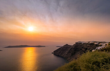 Sunset on Greek islands
