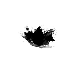 Black watercolor smear brush concept illustration. Beautiful brush for draw