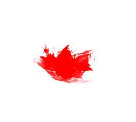 Red watercolor smear brush concept illustration. Beautiful brush for draw