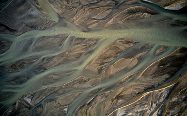 River with branches in nature