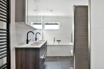 Interior design of beautiful and elegant bathroom