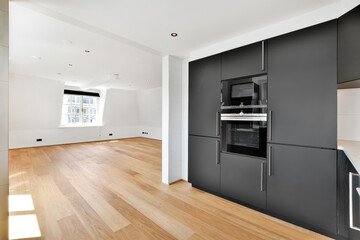 Interior of a beautiful kitchen of an elite house