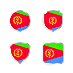 Fototapeta premium Eritrea Country Badge and Label Collection