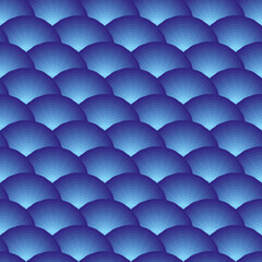 Obraz premium Moving Illusion Waves Asian Style - Seamless Vector Square Pattern