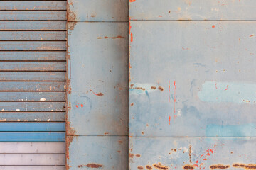 Old door of an industrial complex it