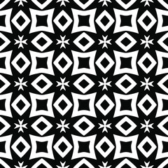 floral seamless pattern background.Geometric ornament for wallpapers and backgrounds. Black and white pattern.
