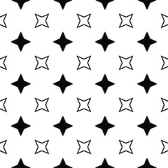 floral seamless pattern background.Geometric ornament for wallpapers and backgrounds. Black and white pattern.