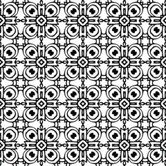 floral seamless pattern background.Geometric ornament for wallpapers and backgrounds. Black and white pattern.